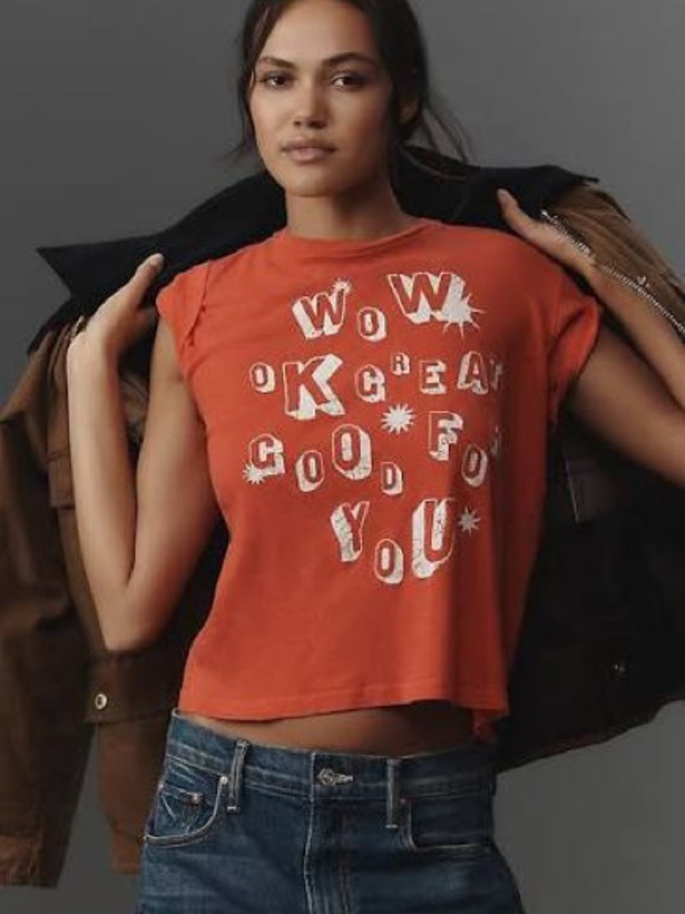 MOTHER The Sinful Wow Okay Great Good For You Crew-Neck Tee
